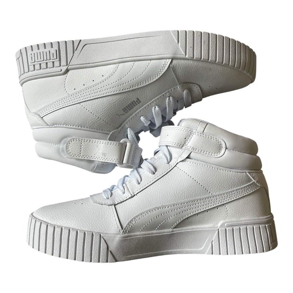 Puma All-White High-Top Sneakers